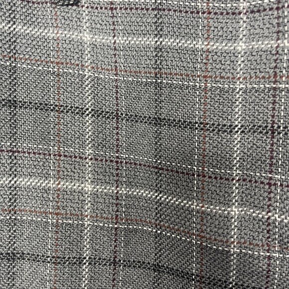 Ann Taylor Factory Plaid Gray Mid-Rise Trousers SZ 14 Office Business NEW - Picture 6 of 9